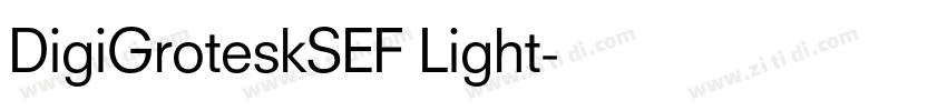 DigiGroteskSEF Light字体转换